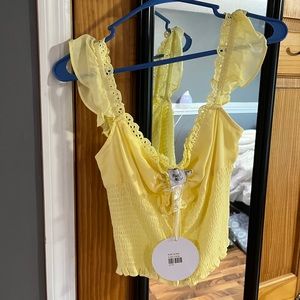 Princess Polly yellow tank